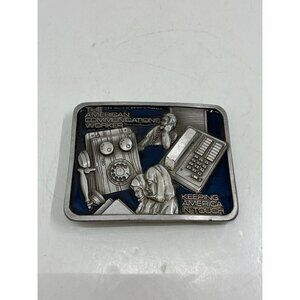 Vintage Buckles Of America Belt Buckle American Communications Worker Metal Desi
